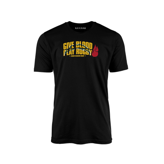 Give Blood Play Rugby Tee