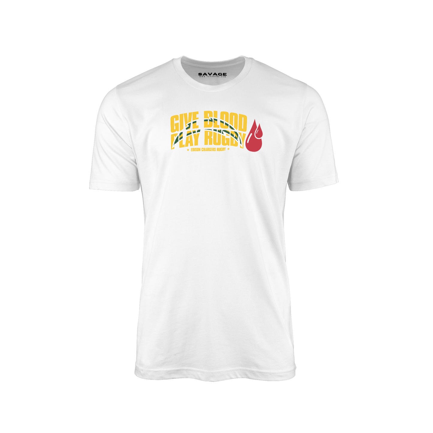 Give Blood Play Rugby Tee