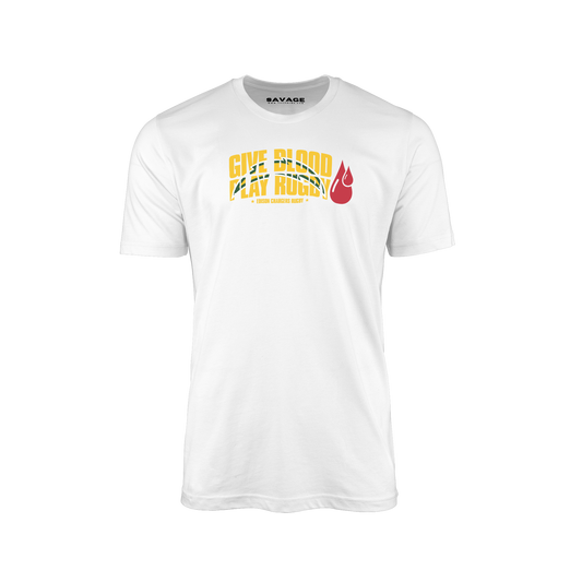 Give Blood Play Rugby Tee