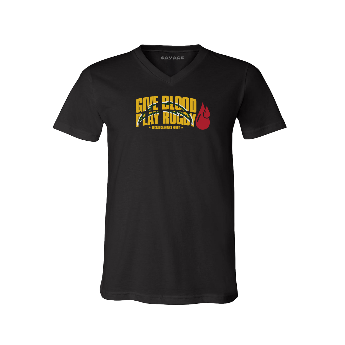 Give Blood Play Rugby Tee
