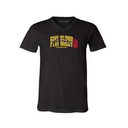 Give Blood Play Rugby Tee