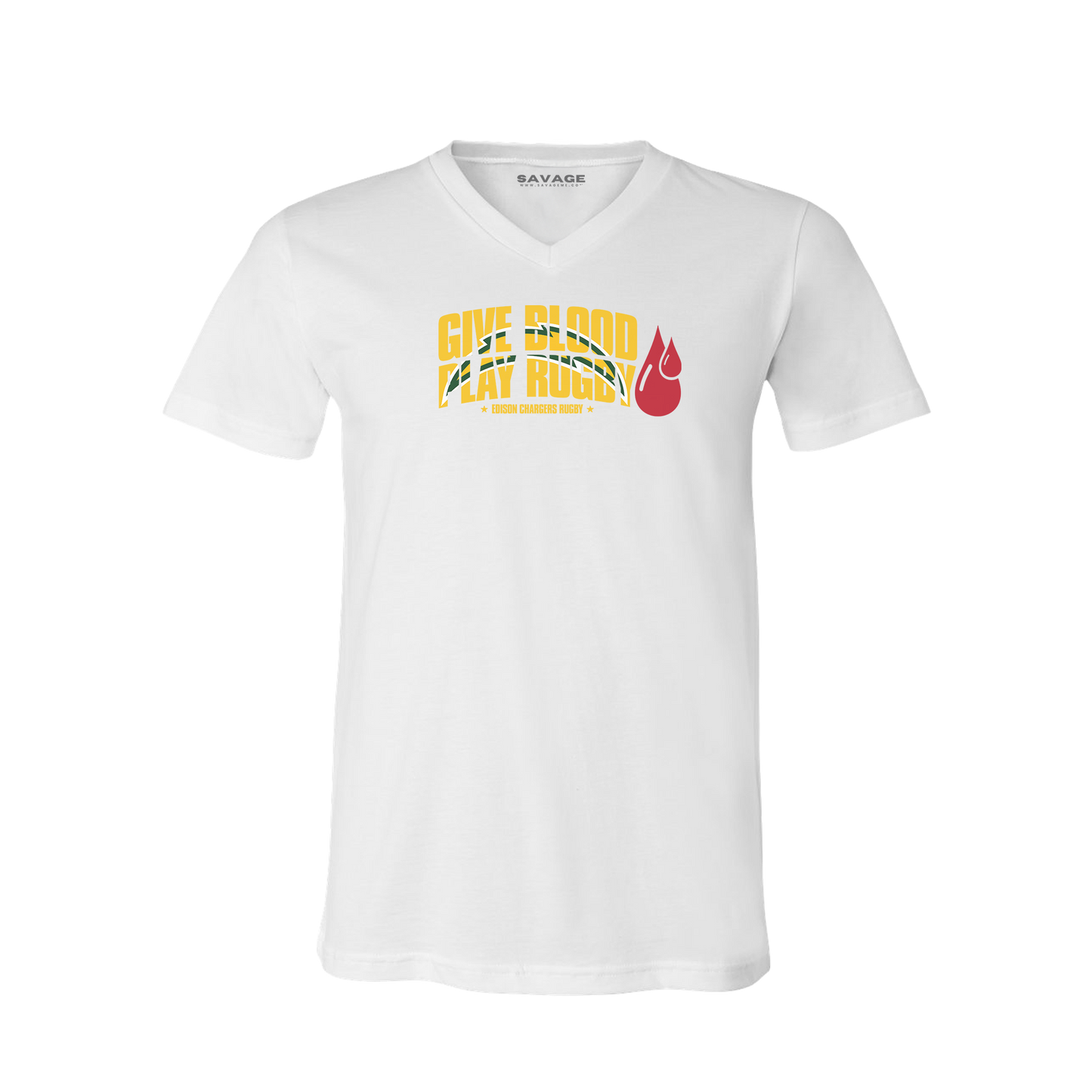 Give Blood Play Rugby Tee