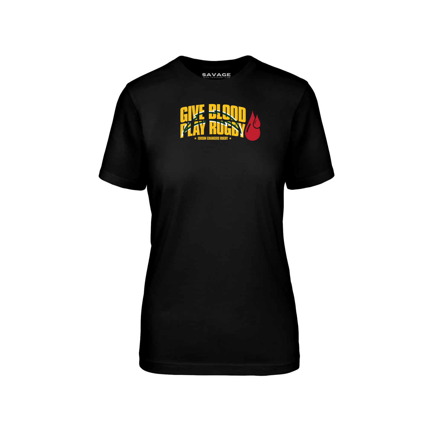 Give Blood Play Rugby Tee