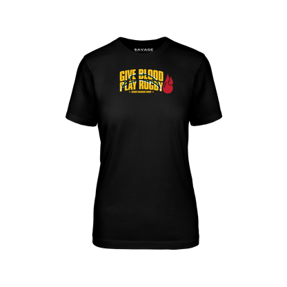 Give Blood Play Rugby Tee