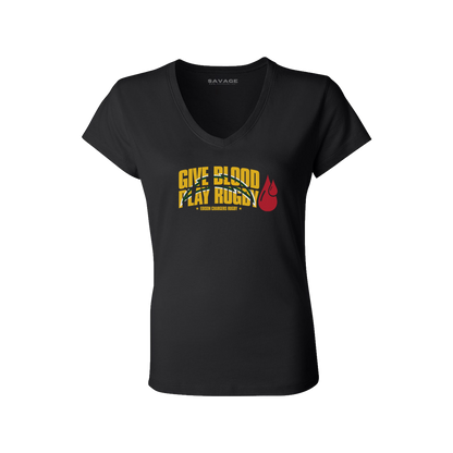 Give Blood Play Rugby Tee