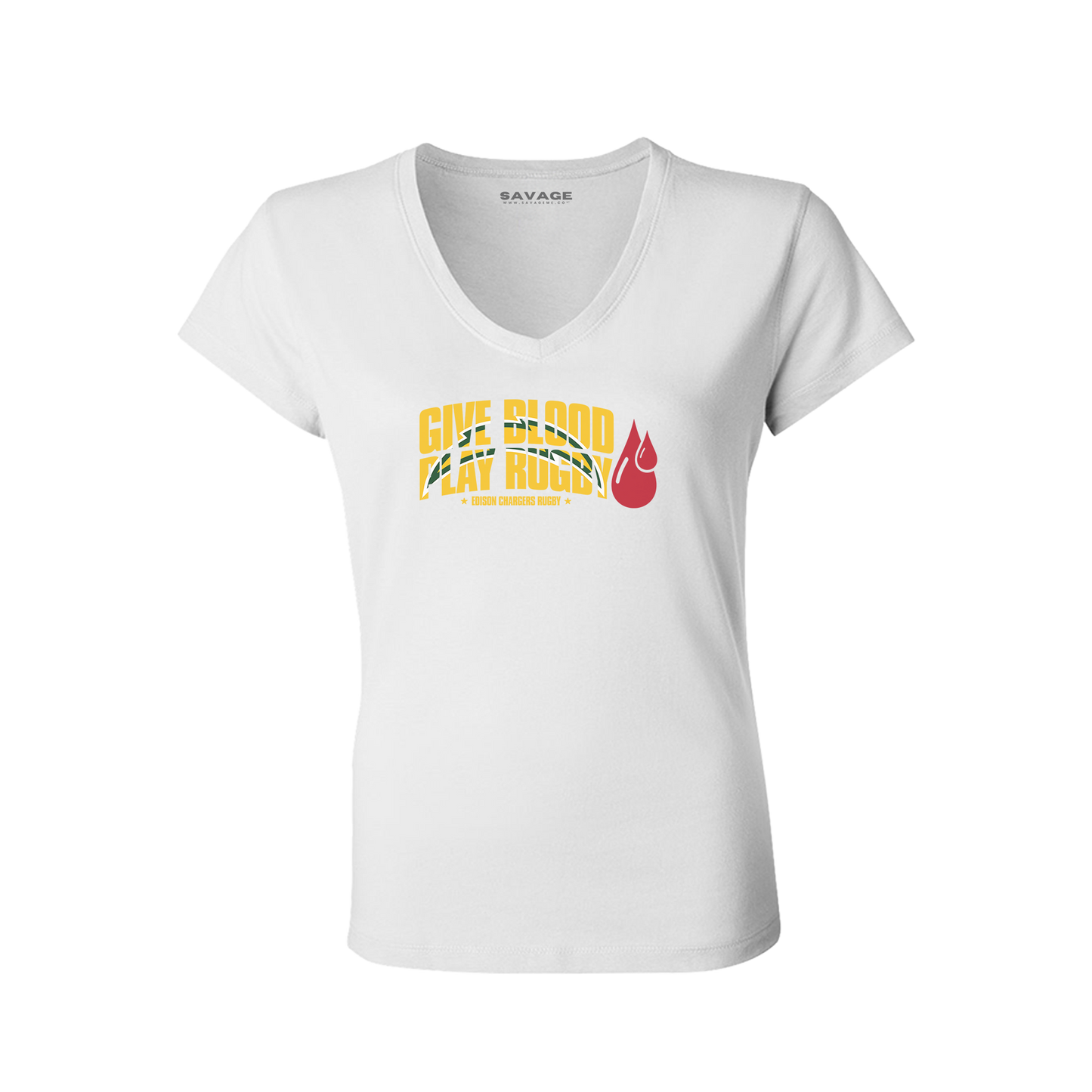 Give Blood Play Rugby Tee
