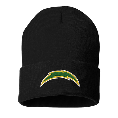 Beanies w Embroidered Bolt Patch