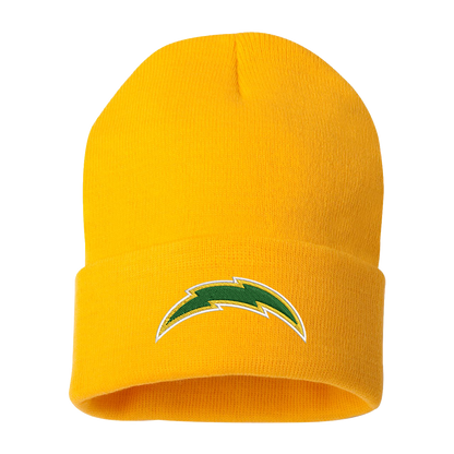 Beanies w Embroidered Bolt Patch