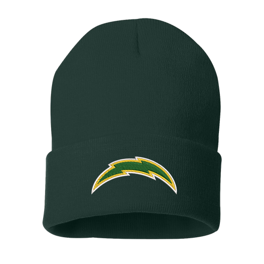 Beanies w Embroidered Bolt Patch