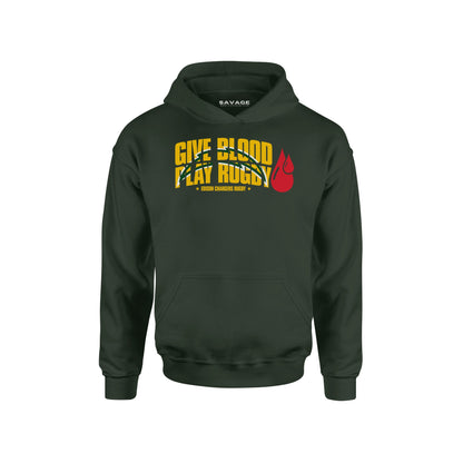 Give Blood Play Rugby Hoodie