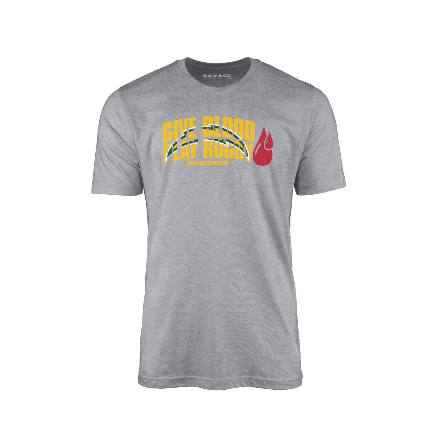 Give Blood Play Rugby Tee