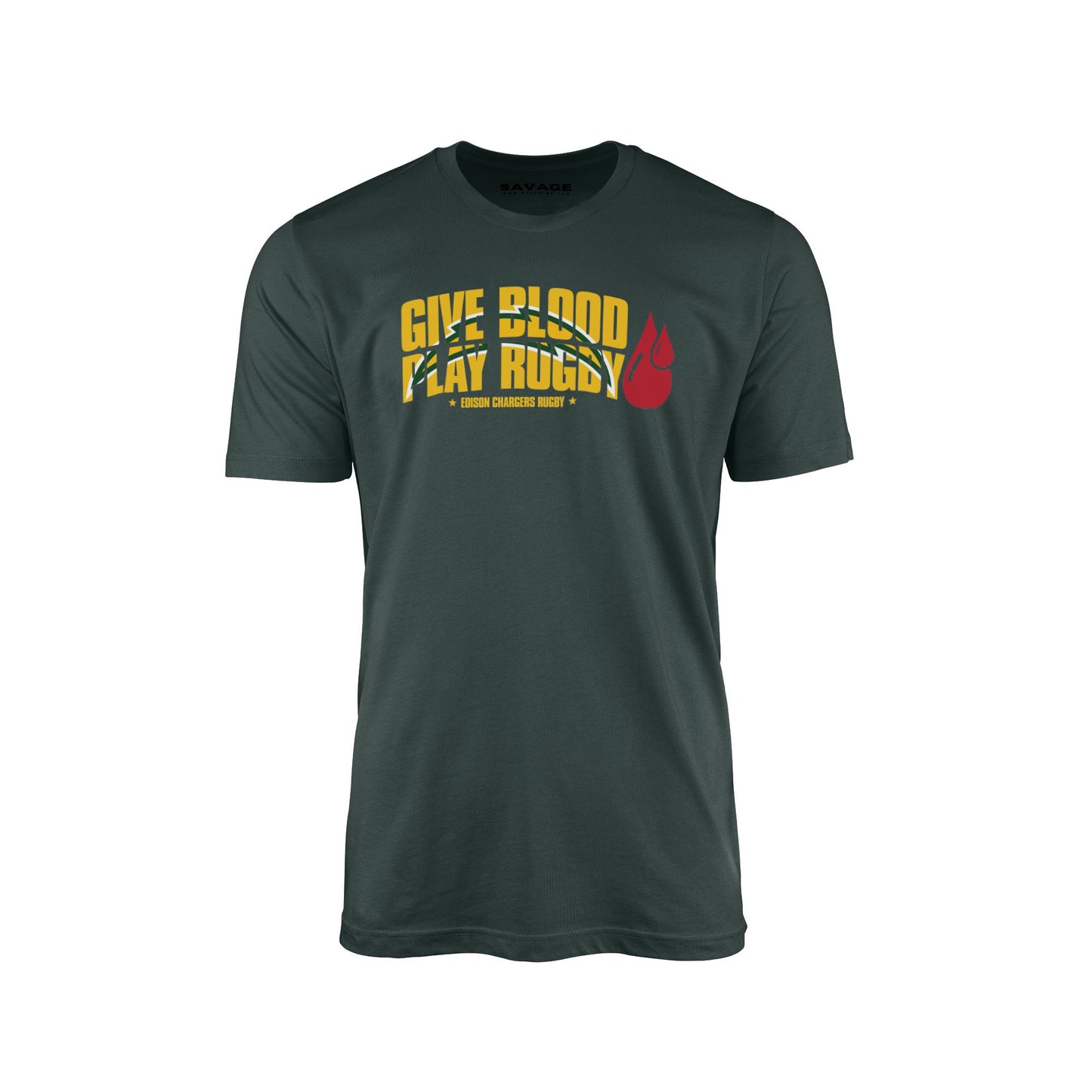Give Blood Play Rugby Tee