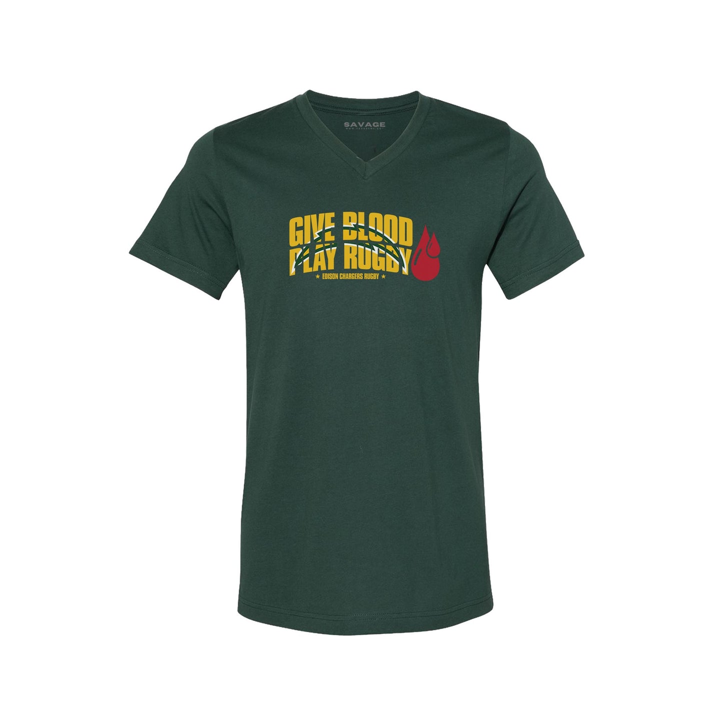 Give Blood Play Rugby Tee